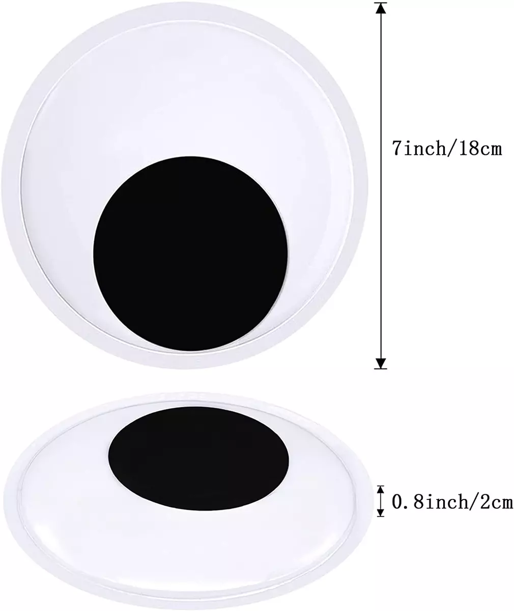 7 Inch Giant Googly Eyes Plastic Wiggle Eyes with Self Adhesive