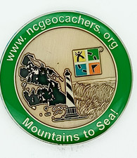 NORTH CAROLINA GEOCACHERS' ORGANIZATION-SILVER GEOCOIN UNACTIVATED AND TRACEABLE