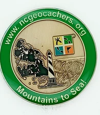 NORTH CAROLINA GEOCACHERS' ORGANIZATION-SILVER GEOCOIN UNACTIVATED AND TRACEABLE