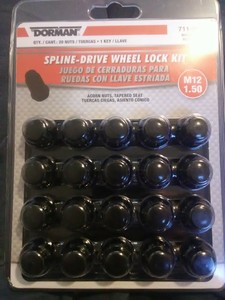 Dorman 711-355C Pack of 20 Matte Black Lock Nuts with Key Dorman 711-355C Pack of 20 Matte Black Lock Nuts with Key