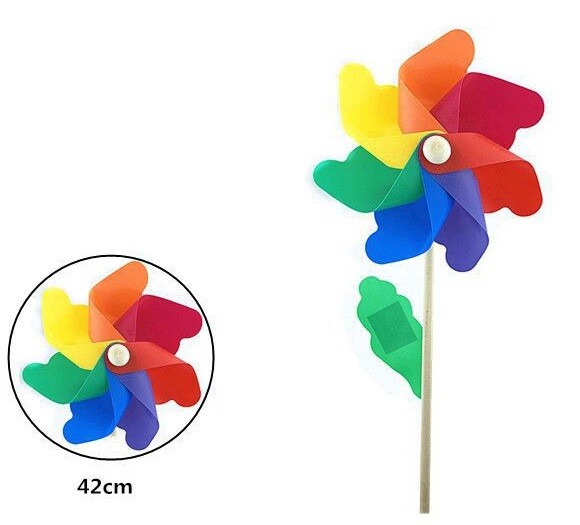 Girandola A Vento Colorate In Legno Foglia Girandole Scaccia