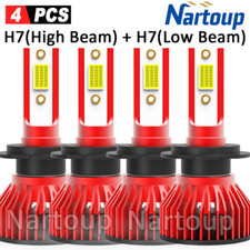 For Mercedes-Benz C250 C300 C350 - 4PC Combo Headlight High  Low Beam LED Bulbs