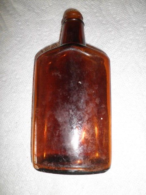 Antique Brown Glass Rare Jos E Seagram & Sons Ltd Whiskey Bottle