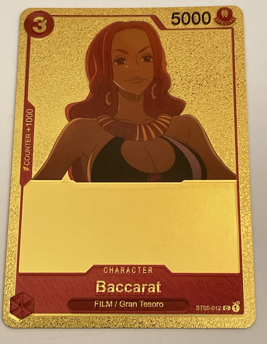 BACARRAT One Piece Anime GOLD FOIL FAN ART Custom Collectible CCG