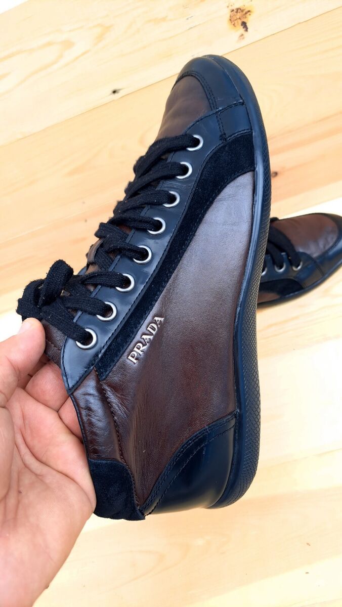 PRADA High top sneakers black size 9 US / 8 / 42 prada brown PRADA High top sneakers black size 9 US / 8 / 42 prada brown