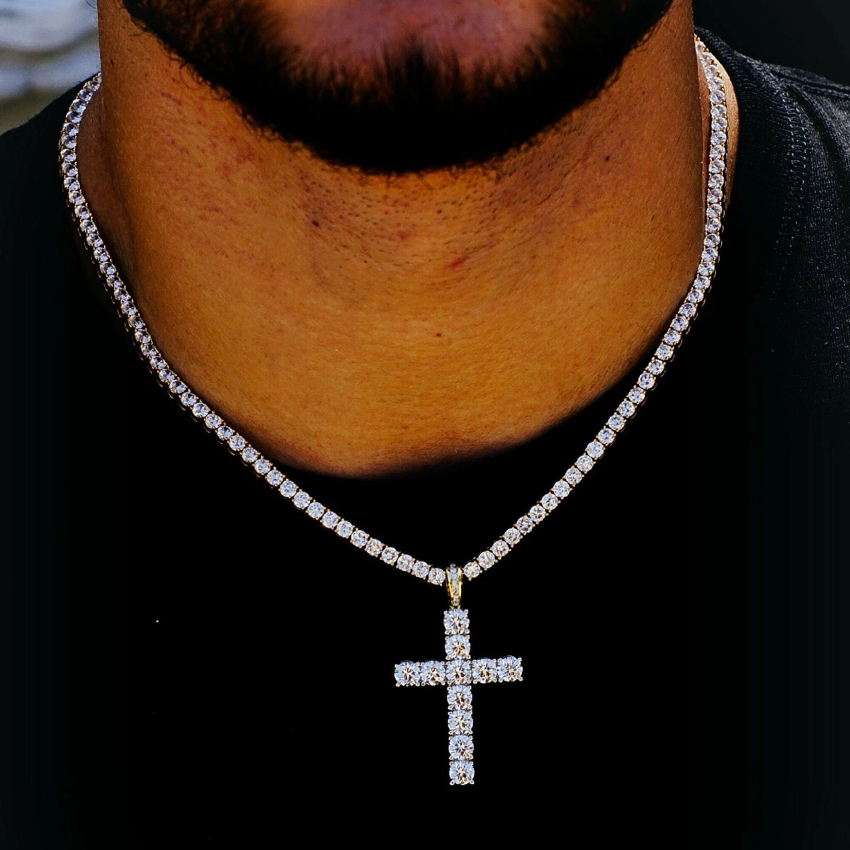 Tennis cross pendant sale