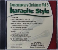 Contemporary Christmas Volume 5 Christian Karaoke Style NEW CD G Daywind 6 Songs