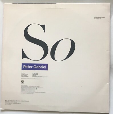 Peter Gabriel - So - 1986 - Vinyl LP - Club Edition | eBay