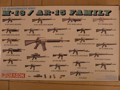 Model weapons 1/35 DRAGON Ref 3801 M-16/AR-15 Family