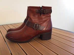 paul green ankle boots cognac