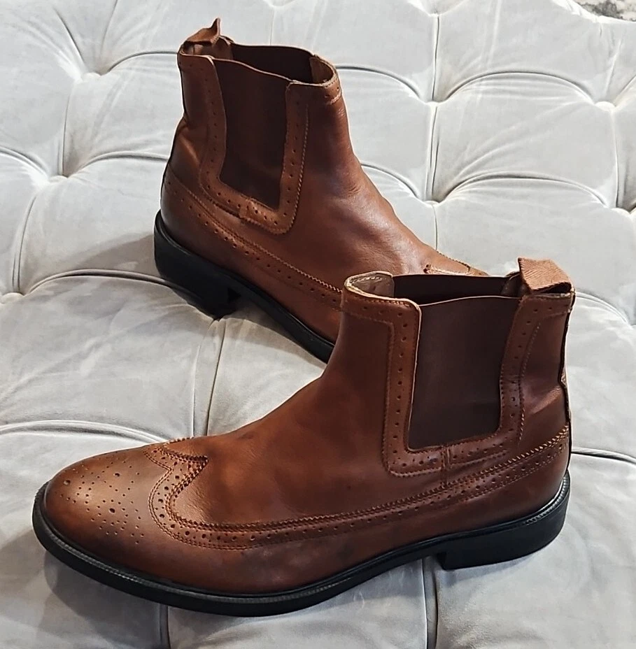 AllSaints Brown Leather Upper Boots for Men for Sale | Shop  display picture 3