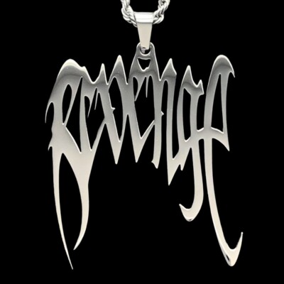 Revenge Necklace! Polished Stainless Steel Pendant + Steel Chain XXXtentacion