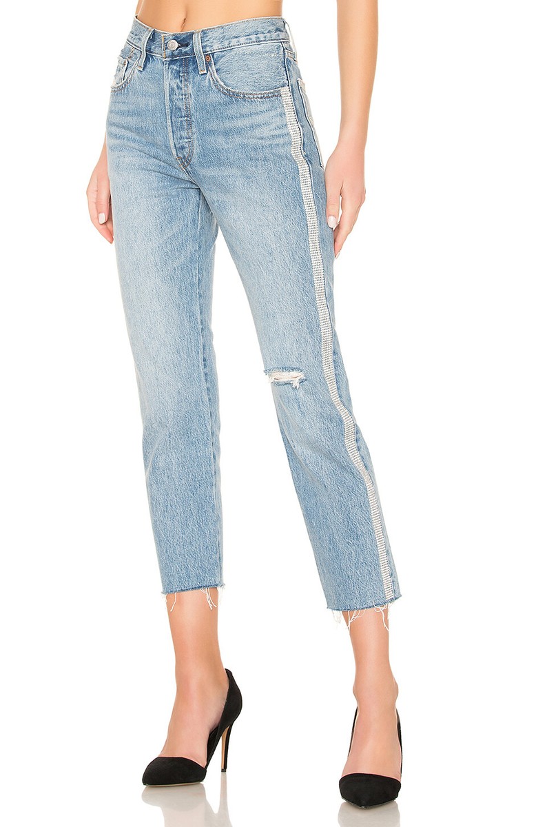 【LEVI’S/リーバイス】 501 CROP　27 501® Original Fit Selvedge Crop Women's Jeans - Dark Wash