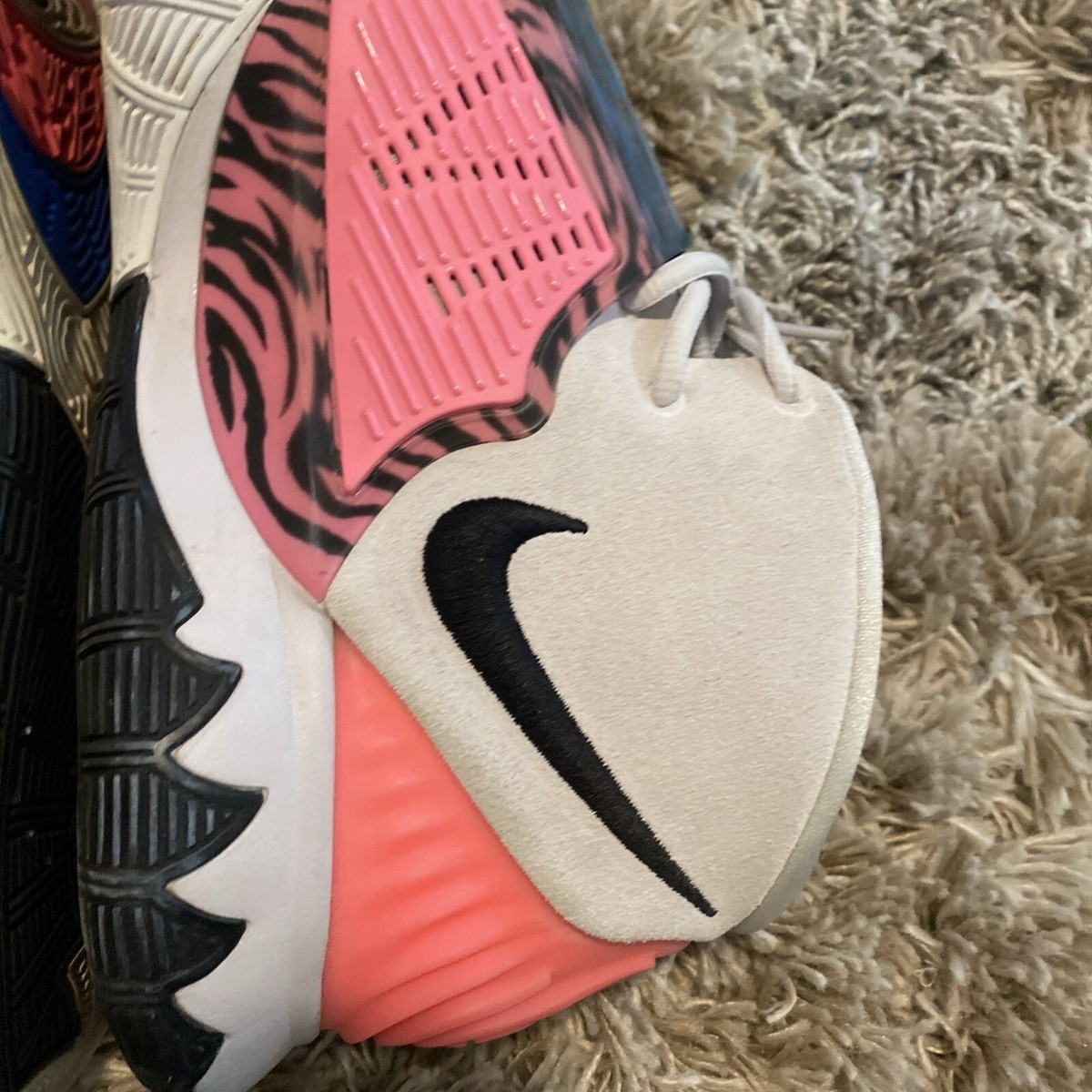 Nike Kyrie 6 Vast Grey Pink Black Animal Print Basketball Shoes‎ Men\'s Size 17 Nike Kyrie 6 Vast Grey Pink Black Animal Print Basketball  main image 2
