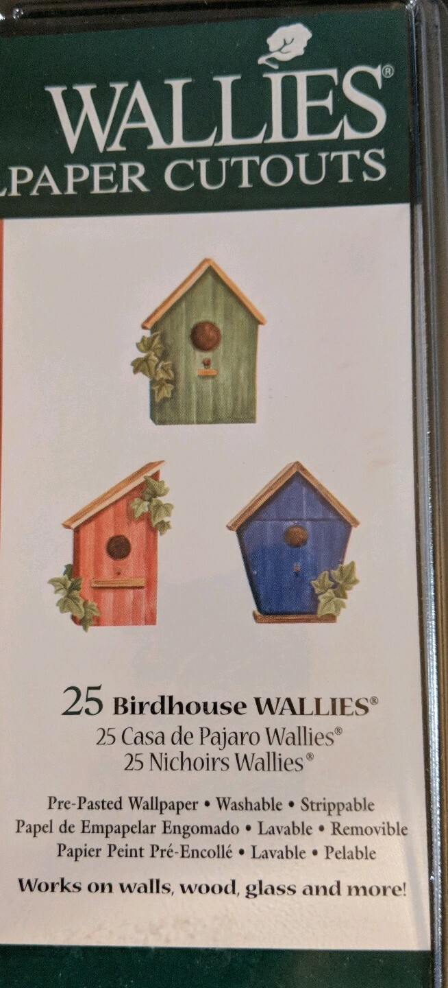 Garden Birdhouse 25 New Wallies Red Blue Green Houses Birds Border Deco Crafts 