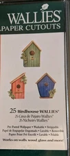 Garden Birdhouse 25 New Wallies Red Blue Green Houses Birds Border Deco Crafts 