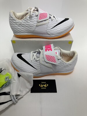 Nike High Jump Elite Jumping Spikes Men s Size 9 White 806561-102 Rare