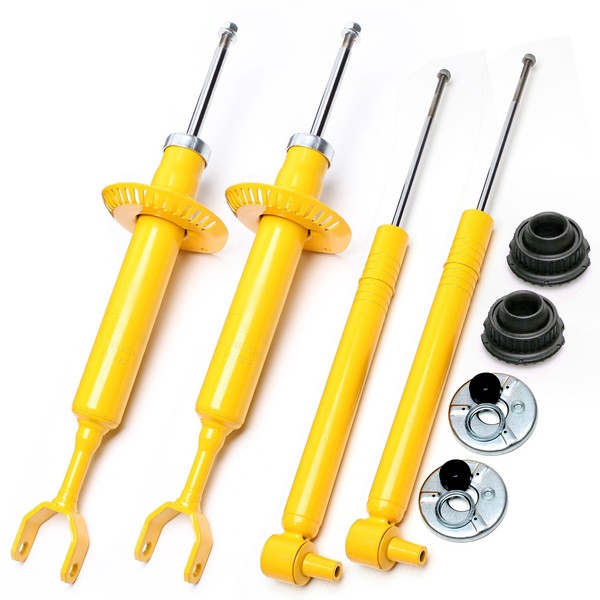4X Sport-StoßDÄMpfer Gasdruck Front Heck + Domlager VA - Audi A4 8D B5-image