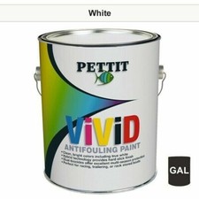 Pettit Vivid Bright Colored Hybrid Antifouling Paint Gallon White 1116G