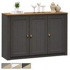 Buffet 3 portes en pin massif dim 130x88x41 cm bahut style classique