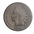 1876 FULL DATE Indian Head Cent Penny ABOUT GOOD