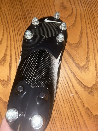 NIKE MENS VAPOR 360 SPEED FOOTBALL CLEATS SIZE 13 BLACK WHITE DETACHABLE - Picture 5 of 5