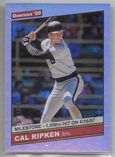 2020 DONRUSS RETRO 86 MILESTONE STAT LINE VARIATION Cal Ripken Jr. #253/650