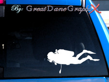 Scuba Diver Custom Available -Vinyl Decal Sticker -Color Choice -HIGH QUALITY