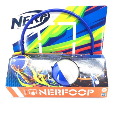 Hasbro Nerf Sports Nerfoop Hoop & Ball Set Blue Silver Ages 4+ Years