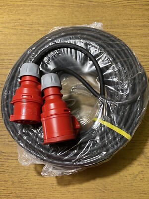 15m CEE Verlängerungskabel 5x16A Gummikabel H05RR-F 5x1,5m² PCE Stecker+Kupplung