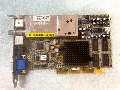 ASUS V7100 DELUXE COMBO NVIDIA GEFORCE2 MX 32M AGP VGA SVID IN OUT 3D OUT R2B300