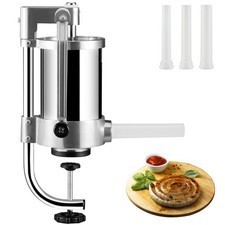 VEVOR 1,5L Poussoir à Saucisses Manuel Machine à Saucisse Verticale Inox 3 Tubes
