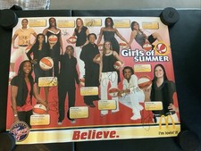 2000’s INDIANA FEVER  Autographed Girls of Summer Poster Tamika Catchings  #200