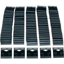 100 Sterling Silver Black Earring Hang Cards 1.5 x 1.5