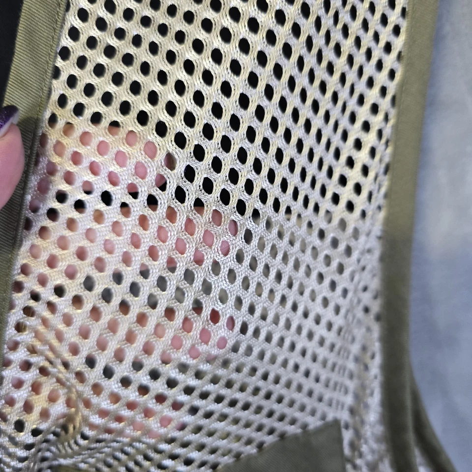 Browning Trapper Creek Vest Mens L Sage Green Mesh Hunting Fishing Outdoor - Image 3 of 4