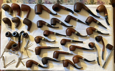 Collezione 23 pipe usate complete e 11 solo teste, più accessori per la pulizia