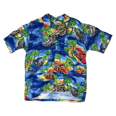 Pineapple Connection Hemd Crazy Abstrakt Gemustert Blau Sommer Herren XL