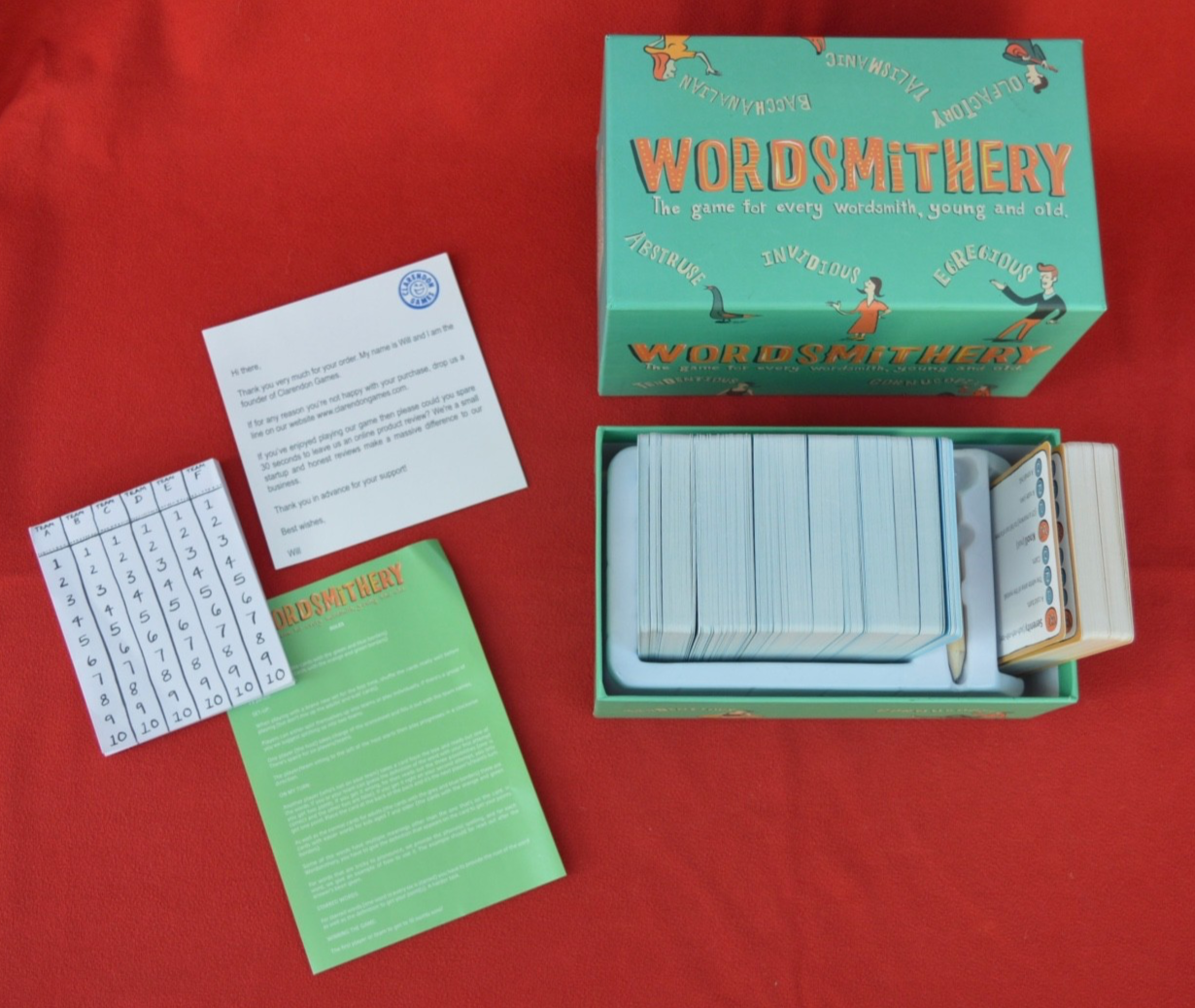 CLARENDON GAMES:  ' WORDSMITHERY '  THE GAME FOR EVERY WORDSMITH!
