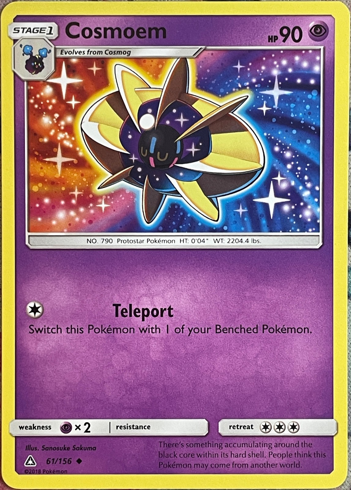 Cosmoem - 61/156 - Ultra Prism Pokemon 2018