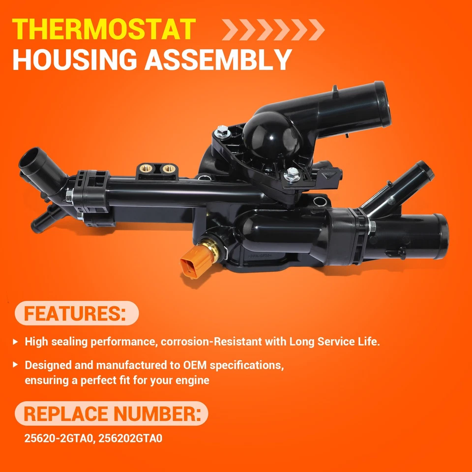 Carcasa termostato para Hyundai Santa Fe Sport 2017-2018 2019-2020 Santa Fe 2,0 L Foto 2 de 4