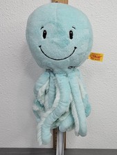Steiff Octopus Plush Blue German Toy Stuffed Collectors 063770 - 11 Inch