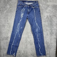 Vintage Levis 506 Orange Tab Jeans Men 28x34 1972 USA Made Thrashed Distress 70s