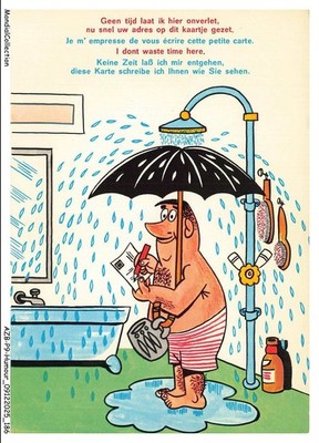 AZBP9-0736-HUMOR - I hurry to write you this little card