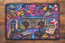 Cubo de Rubiks de 7,5 x 5,1 pulgadas I Love the 80s 80s - Mini rompecabezas artístico de 48 piezas
