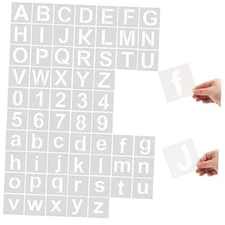  Alphabet Letter Stencils 6 inches, 62 Pcs Reusable Plastic Letter 6 Inch