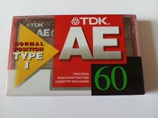 3x TDK AE 60 Type I/Normal Position Cassette Tape - New & Sealed 
