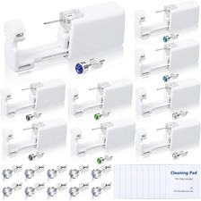 30Pcs Ear Piercing Kit, Self Ear Piercing Gun with Preloaded Piercing Studs, Dis