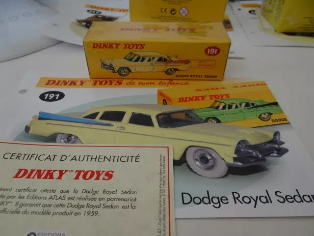 Dinky Toys 191 Dodge Royal Sedan miniature 1/43 Atlas nostalgie voiture americaine retro neuve