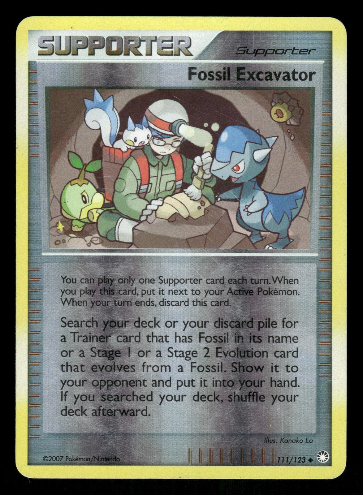Pokemon Fossil Excavator Uncommon Mysterious Treasures 111/123 LP Reverse Holo
