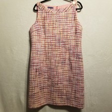 RSVP by Talbots 16P Dress Knee Length Ribbon Tweed Shift Career Preppy Barbie